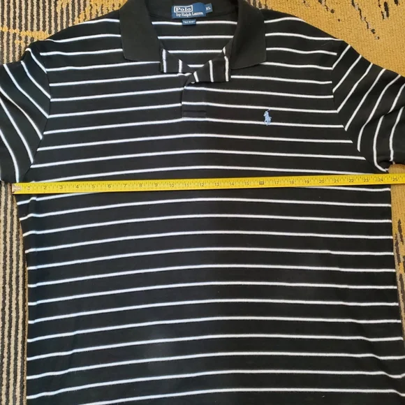 Polo by Ralph Lauren Black and White Striped Polo Shirt - Picture 2 of 8